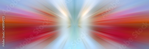 Flash of bright light. Endless light tunnel. Abstract space background.