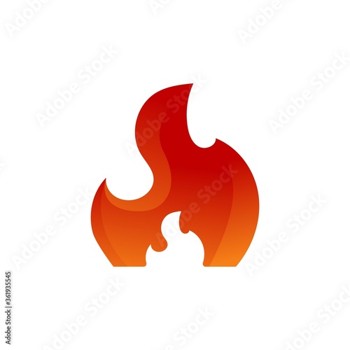flame colorful vector design template illustration