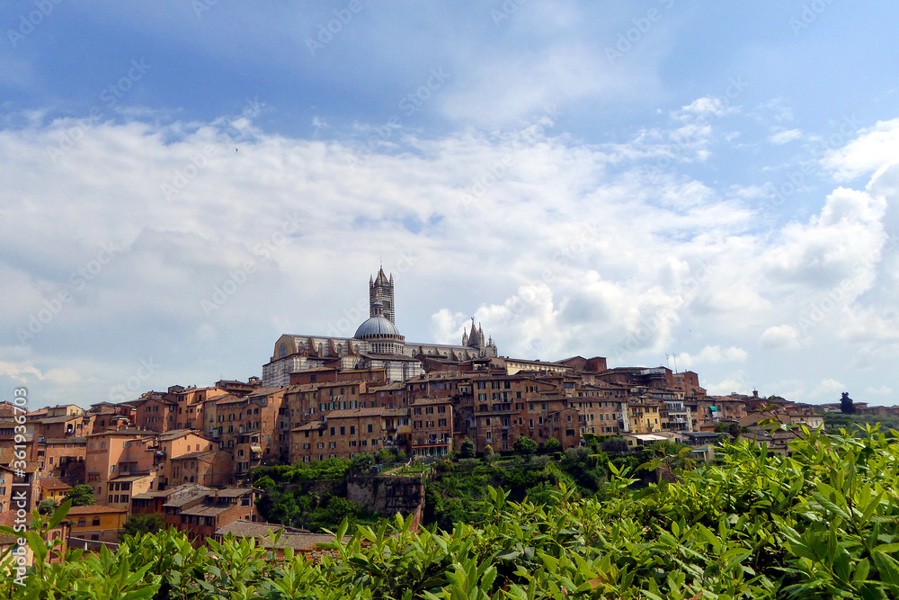 Siena skyline cityscape of the medieval city in southern Tuscany Italy