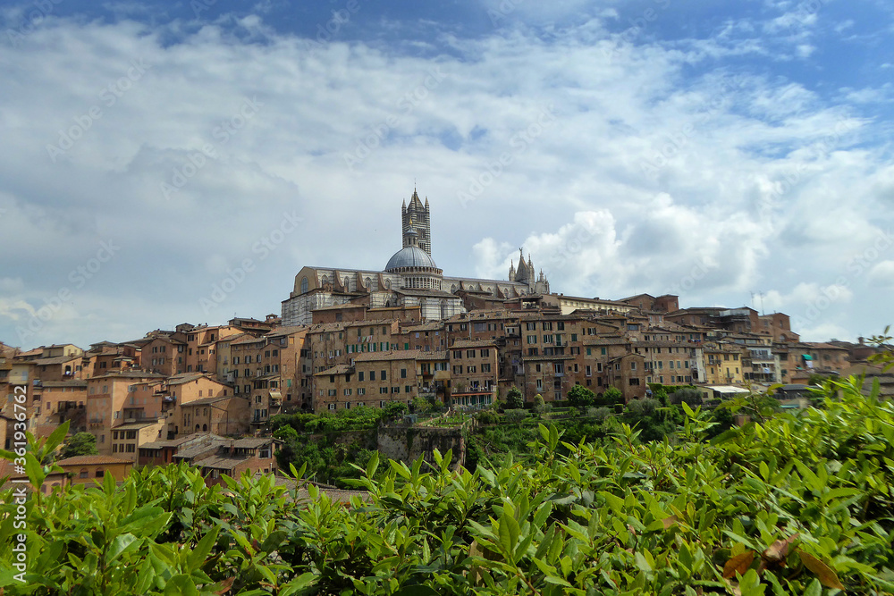 Siena skyline cityscape of the medieval city in southern Tuscany Italy