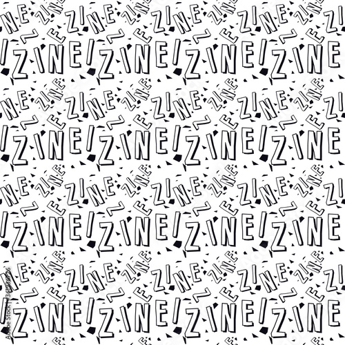 Zine culture seamless pattern