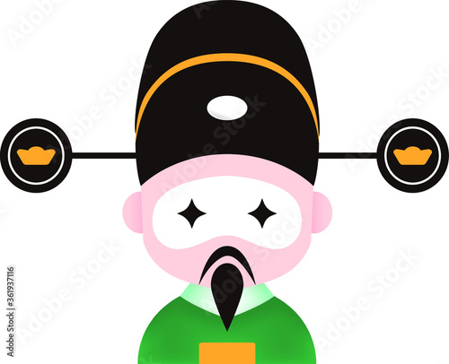 China Peking Opera clown vector illustration, Peking Opera mask, Peking opera, Beijing Opera Facial Masks