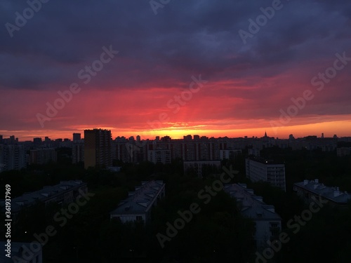 sunset over the city © Елизавета Лобанова