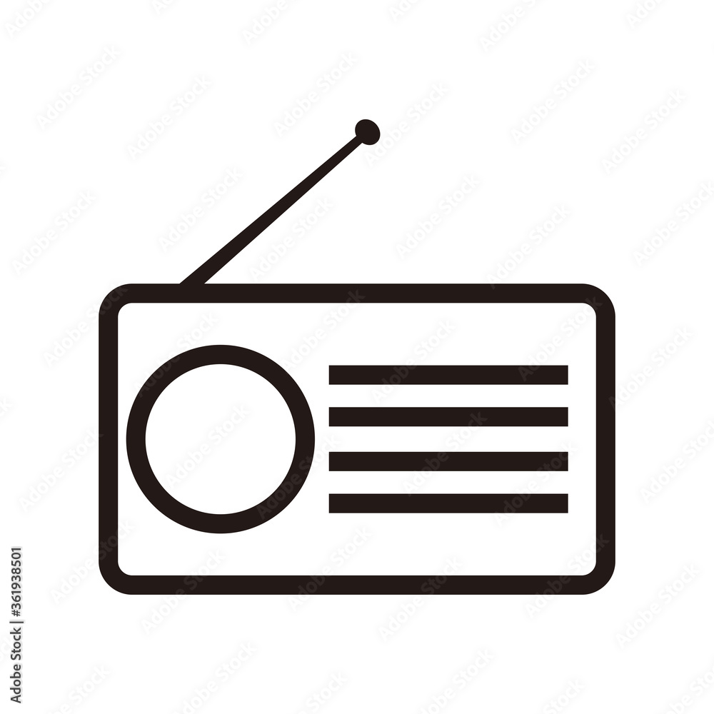 Radio icon vector illustration sign Radio icon vector illustration sign