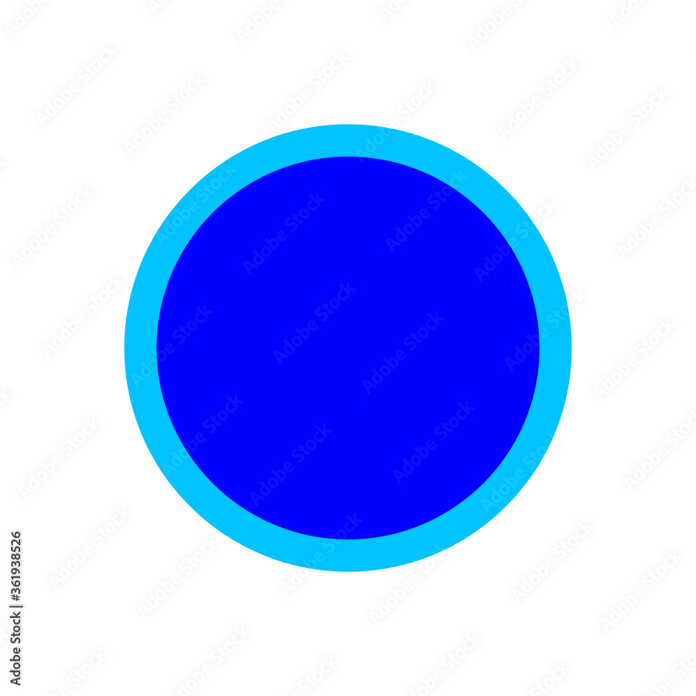 button circle shape blue for buttons games play isolated on white, simple blue buttons circle flat, round button blue flat style icon sign for applications, modern buttons round for website or app