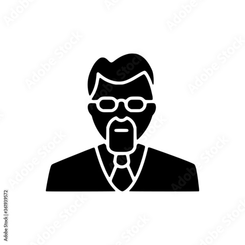 vector illustration icon of Human Avatar glyph