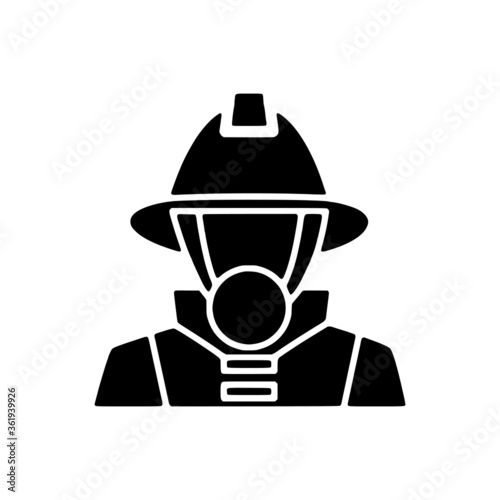 vector illustration icon of Human Avatar glyph