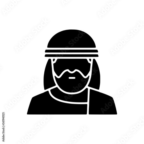 vector illustration icon of Human Avatar glyph