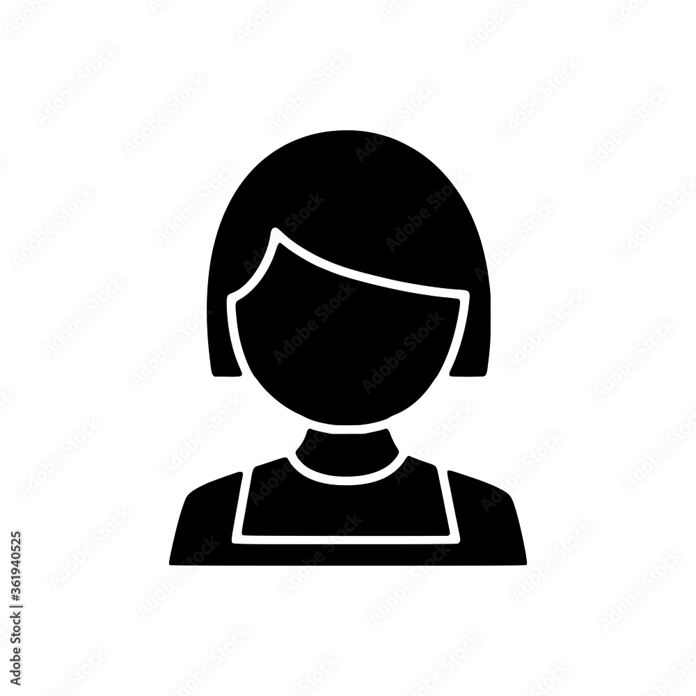 vector illustration icon of Human Avatar glyph