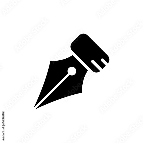 fountain pen icon logo illustration design