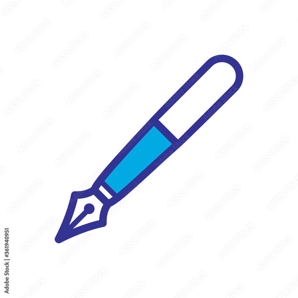 fountain pen icon logo illustration design fountain pen icon logo illustration design