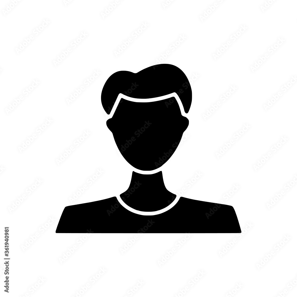 vector illustration icon of Human Avatar glyph vector illustration icon of Human Avatar glyph