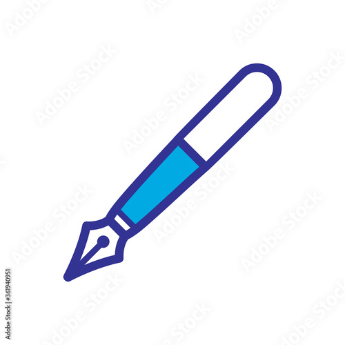 fountain pen icon logo illustration design