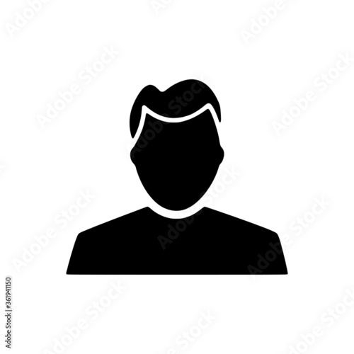 vector illustration icon of Human Avatar glyph