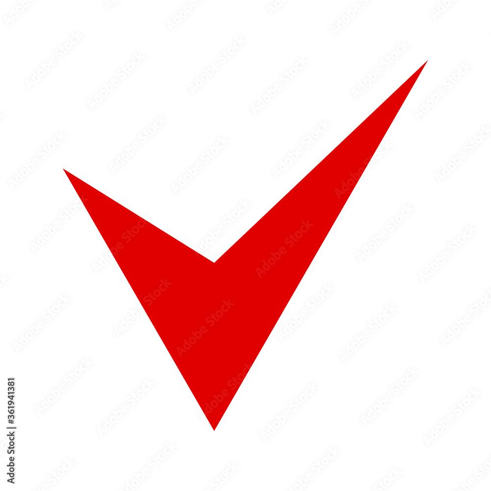 Red check mark icon, tick symbol isolated on a white background. EPS10 vector file Red check mark icon, tick symbol isolated on a white background. EPS10 vector file