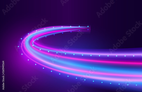 Modern concept of light speed lines background. Abstract futuristic 5g internet connection concept. light trails illustration