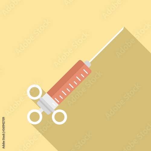 Anesthesia syringe icon. Flat illustration of anesthesia syringe vector icon for web design
