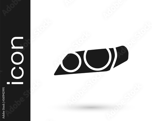 Grey Car headlight icon isolated on white background. Vector Illustration.