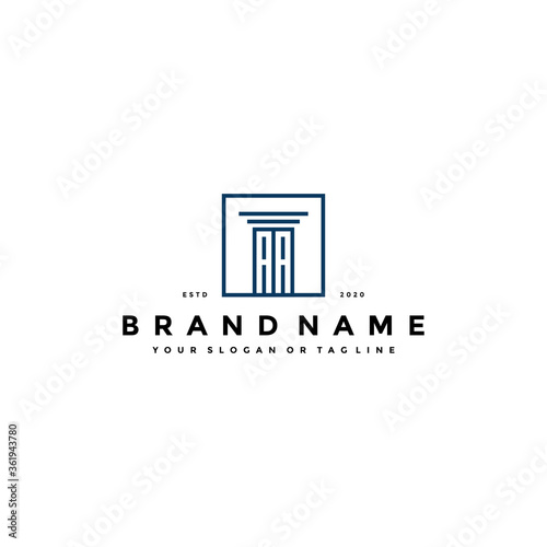 letter AA law logo design vector