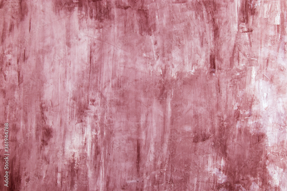 Red concrete background, wall with texture, preparation for design. Copy space.
