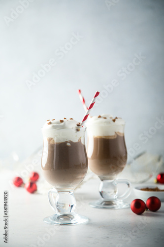 Homemade gingerbread latte or hot chocolate