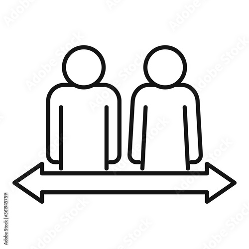 Divorce separation icon. Outline divorce separation vector icon for web design isolated on white background