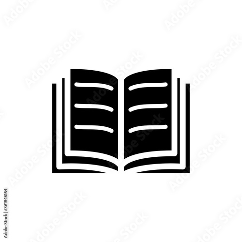 open book icon logo illustration design