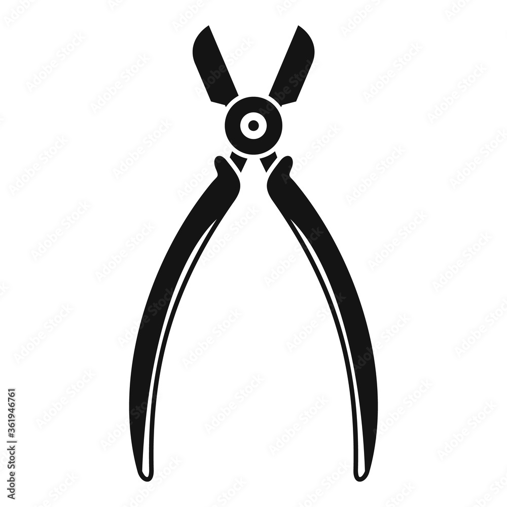 Forceps icon. Simple illustration of forceps vector icon for web design isolated on white background Forceps icon. Simple illustration of forceps vector icon for web design isolated on white background