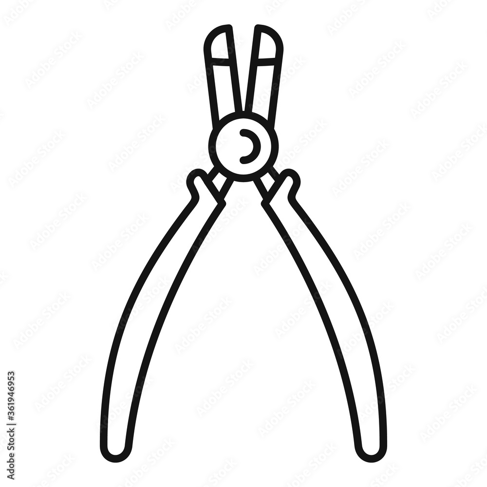 Forceps icon. Outline forceps vector icon for web design isolated on white background Forceps icon. Outline forceps vector icon for web design isolated on white background