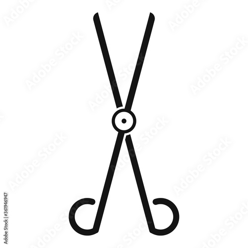 Laboratory forceps icon. Simple illustration of laboratory forceps vector icon for web design isolated on white background