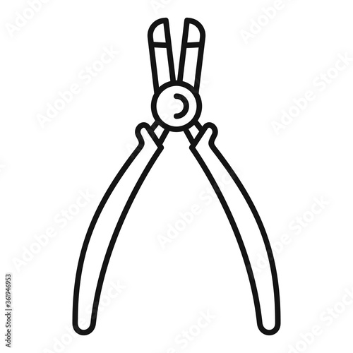 Forceps icon. Outline forceps vector icon for web design isolated on white background