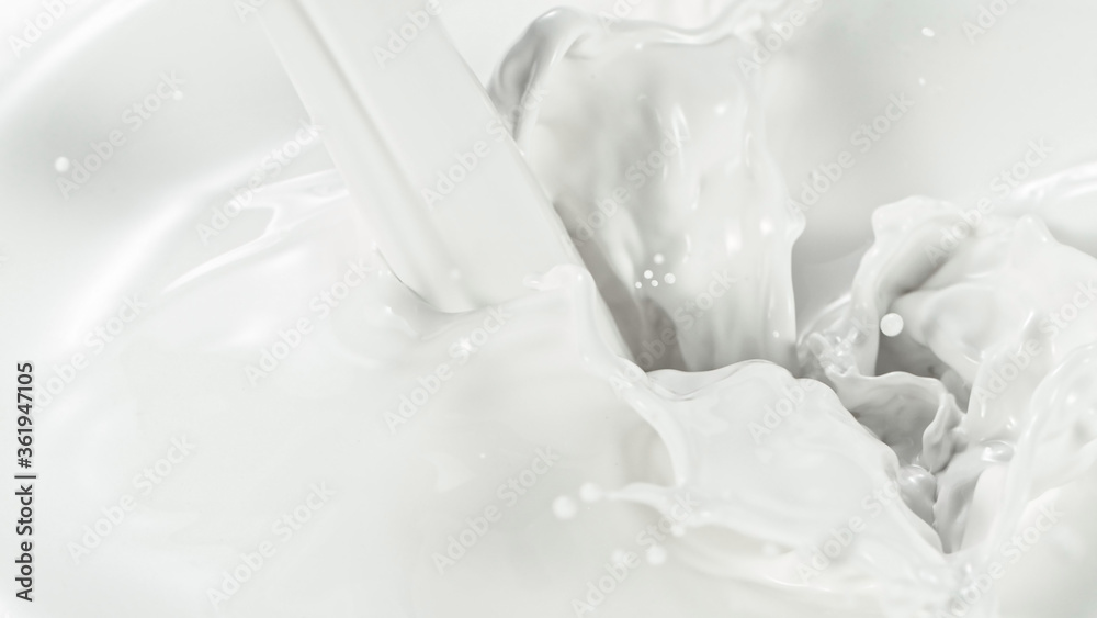 Splash of milk, macro shot Splash of milk, macro shot