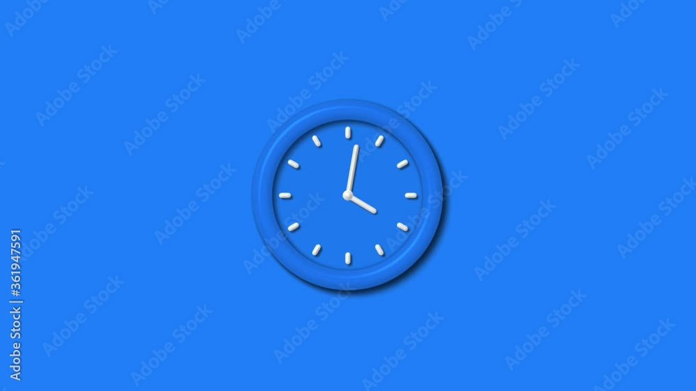 Best 3d wall clock isolated on aqua background,Counting down 3d wall clock