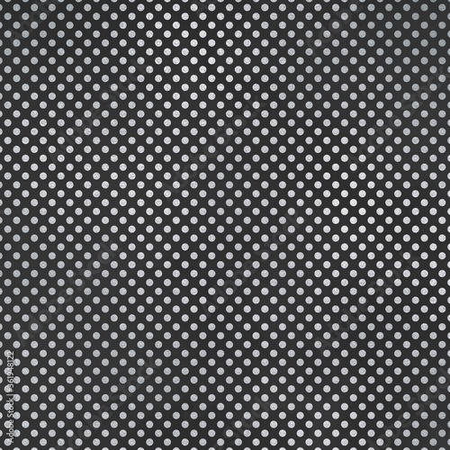 Seamless Silver Pattern on Dark Gray Background