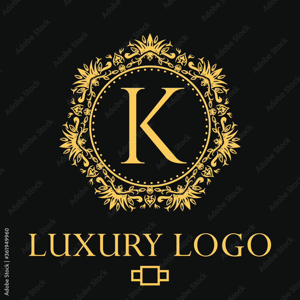 Luxury logo. Premium elegant initial letter design template for restaurant, hotel, boutique, cafe, Hotel, Heraldic, Jewelry, Fashion and other business Luxury logo. Premium elegant initial letter design template for restaurant, hotel, boutique, cafe, Hotel, Heraldic, Jewelry, Fashion and other business