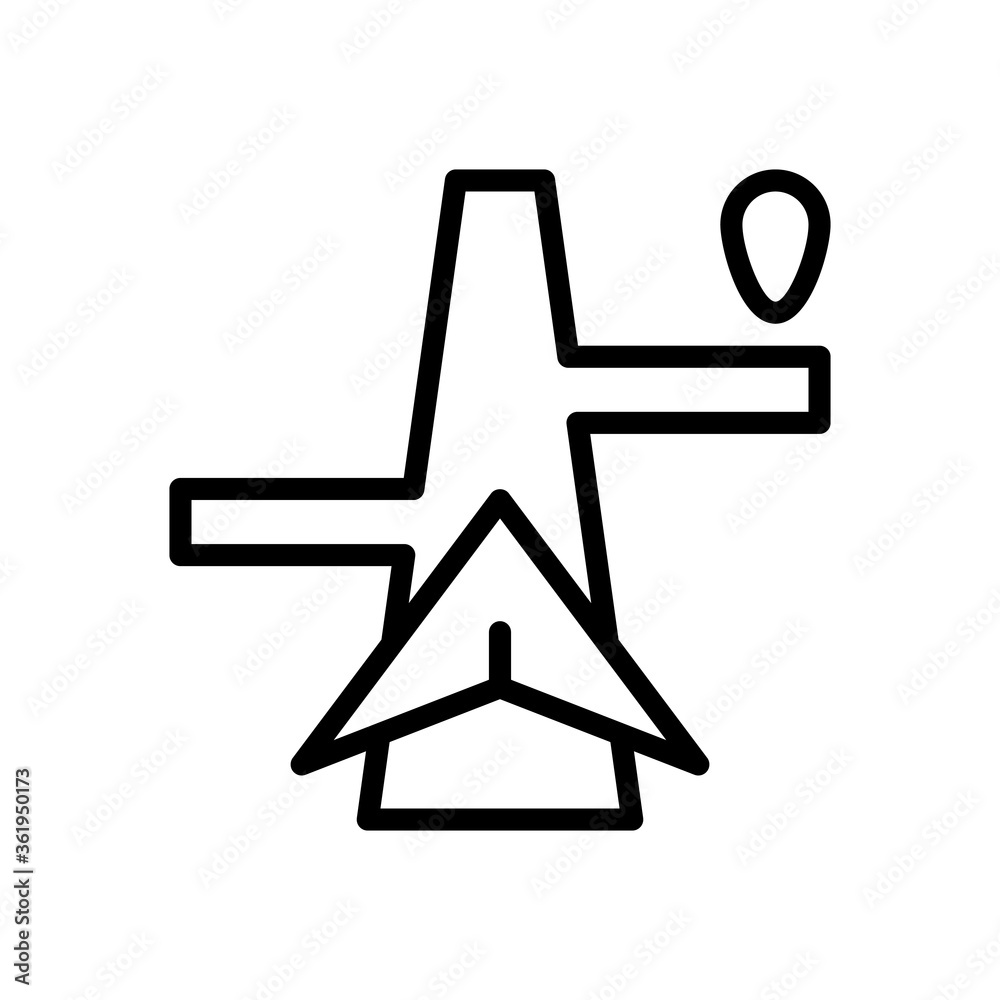 route location icon isolated on white background. vector illustration in line style. EPS 10 route location icon isolated on white background. vector illustration in line style. EPS 10