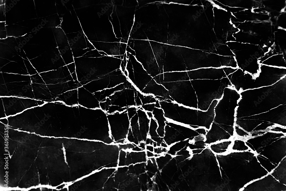Texture marble black and white vein patterns background