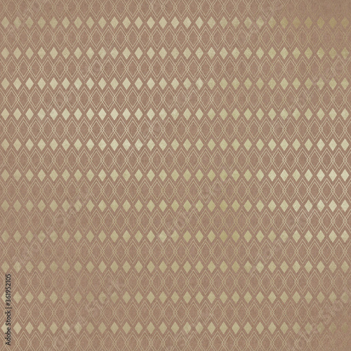 Seamless Champagne Gold Pattern on Kraft Paper Background