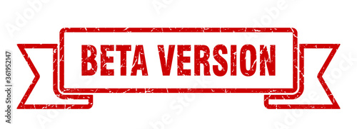 beta version ribbon. beta version grunge band sign. beta version banner