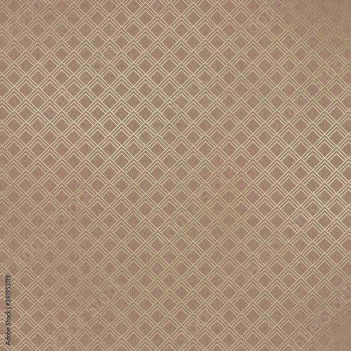 Seamless Champagne Gold Pattern on Kraft Paper Background