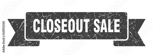closeout sale ribbon. closeout sale grunge band sign. closeout sale banner
