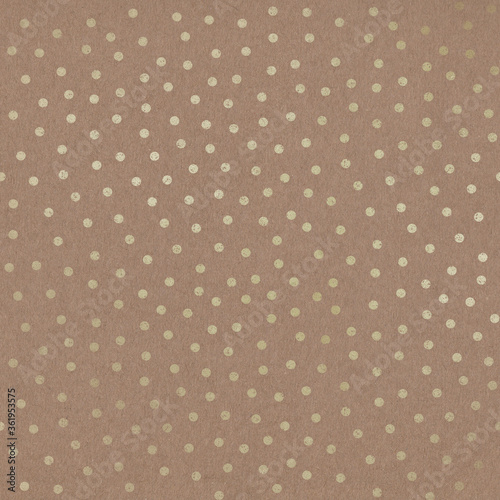 Seamless Champagne Gold Pattern on Kraft Paper Background