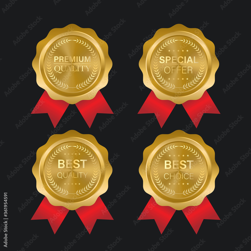 Luxury gold badges and labels premium quality product Luxury gold badges and labels premium quality product