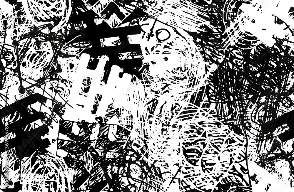 Black and white abstract background. The monochrome pattern is seamless. Chaotic grunge texture Black and white abstract background. The monochrome pattern is seamless. Chaotic grunge texture