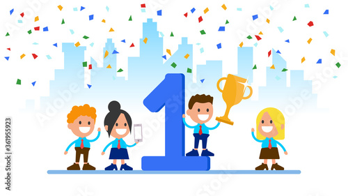 Business team ranked first in the competition.
