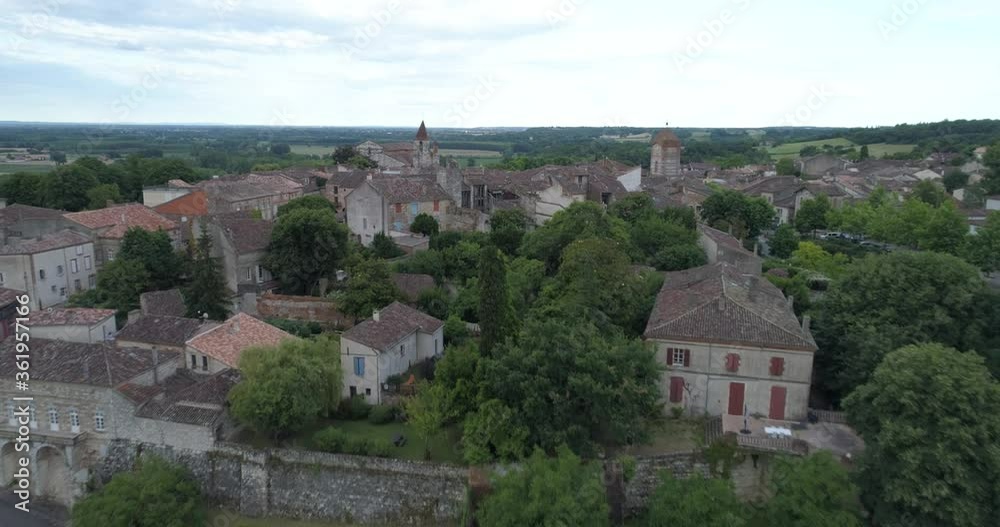 Auvillar aerial approach, labelled Les Plus Beaux Villages de France Auvillar aerial approach, labelled Les Plus Beaux Villages de France