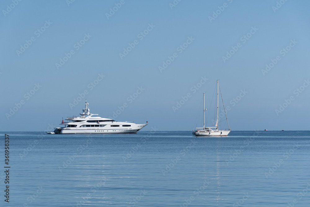 Two Yachts in the bay - Corsica