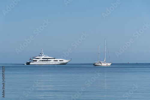 Two Yachts in the bay - Corsica