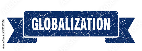 globalization ribbon. globalization grunge band sign. globalization banner