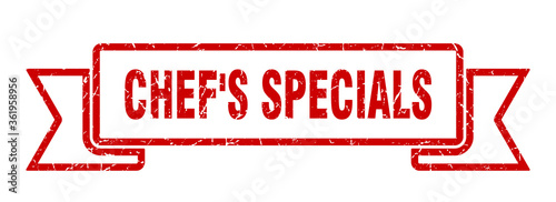 chef's specials ribbon. chef's specials grunge band sign. chef's specials banner